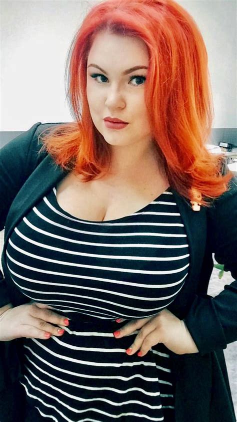 huge boob redhead